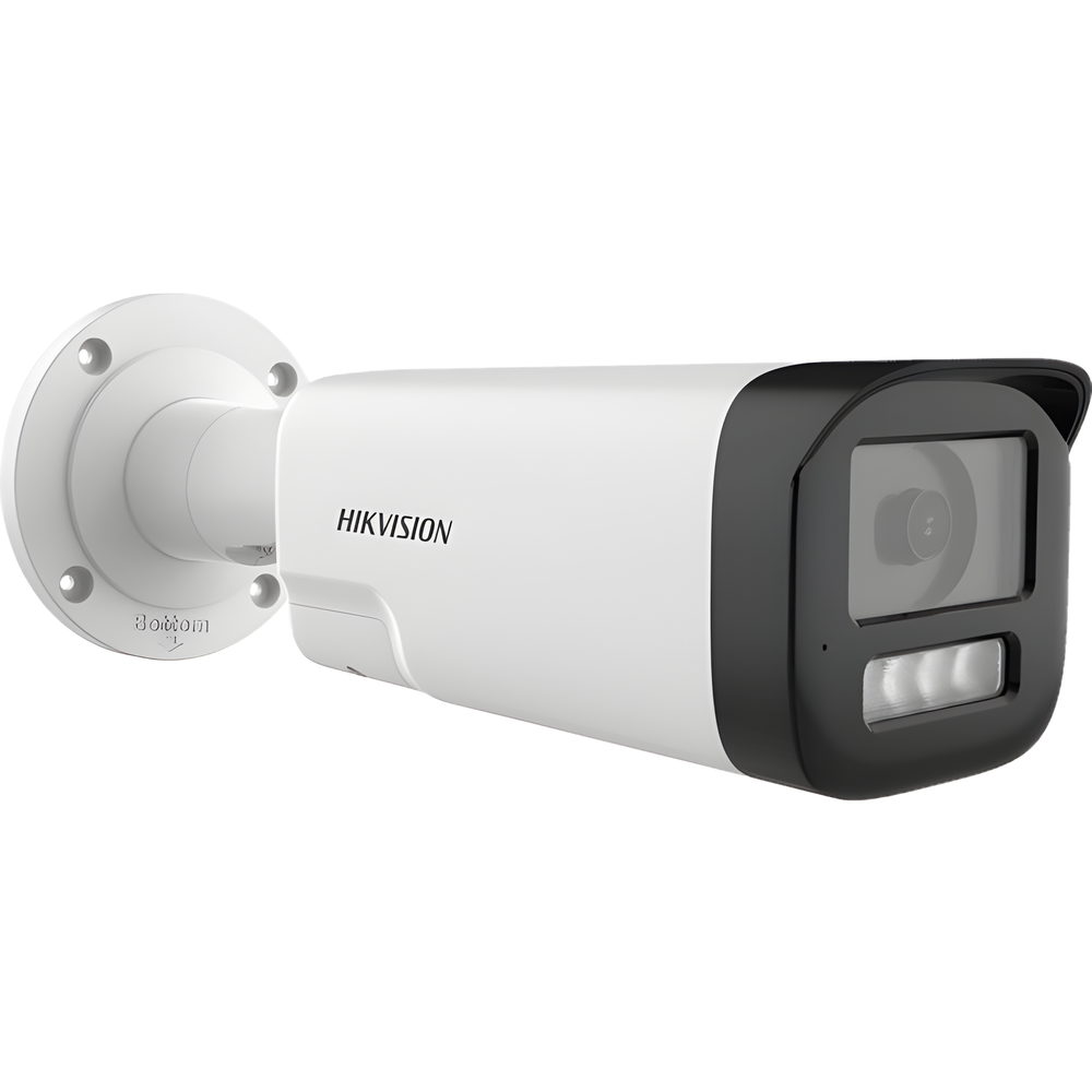 [Audio Bidireccional + Dual Light + ColorVu] Bala TURBOHD 4K (8 Megapixel) / Lente 3.6 mm / 80 mts IR EXIR + 80 mts Luz Blanca / Micrófono y Bocina Integrado / Exterior IP67 / Metal / dWDR