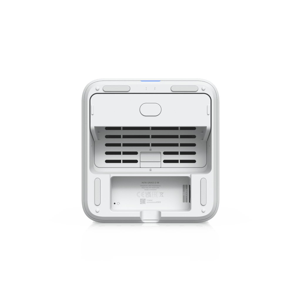 UniFi UNAS-2 – Servidor NAS Compacto de 2 Bahías para HDD 3.5" SATA, Puerto 2.5 GbE, USB-C y PoE++