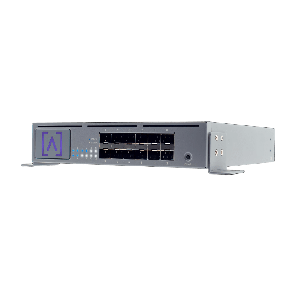 Switch de Distribución 12 Puertos SFP+ / 240 Gbps Capacidad de Switching / 120 Gbps Throughput No-Bloqueante / Gestión Cloud / Bluetooth / Rackmount y Wallmount / VLAN Stacking / Rate Limiting