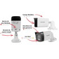 [Audio Bidireccional + Dual Light + ColorVu] Bala TURBOHD 4K (8 Megapixel) / Lente 2.8 mm / 30 mts IR EXIR + 20 mts Luz Blanca / Micrófono y Bocina Integrado / Exterior IP67 / Metal / dWDR