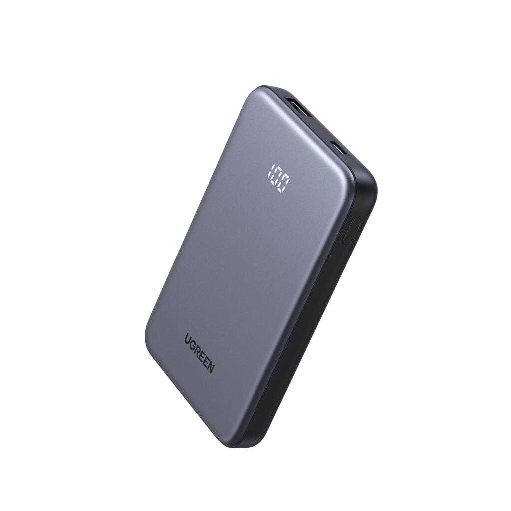 Power bank Ultradelgado  10000mAh / 20W Máximo / Puerto USB-C PD3.0 PPS / Puerto USB-A 22.5W / Batería Polímero de Litio / Pantalla Digital / Carga Rápida 3 Horas / Protocolos Múltiples / Protección