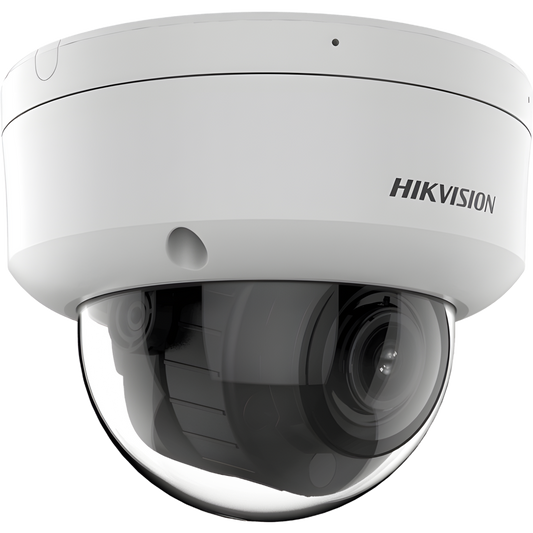 [Dual Light + 2 Micrófonos Integrados] Domo IP 2 Megapixel / Lente Mot.  2.8 A 12 mm / 40 mts Luz Blanca + 40 mts IR) / ACUSENSE / Exterior IP67 / IK10 / WDR 120 dB / PoE / ONVIF / Alarmas I/O / Micro SD / Metal / ACUSEEK
