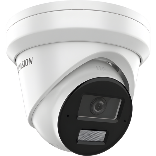 [Dual Light + 2 Micrófonos Integrados] Turret IP 6 Megapixel / Lente 2.8 mm / 30 mts Luz Blanca + 30 mts IR / ACUSENSE / Exterior IP67 / WDR 120 dB / PoE / ONVIF / Micro SD / Metal / ACUSEEK