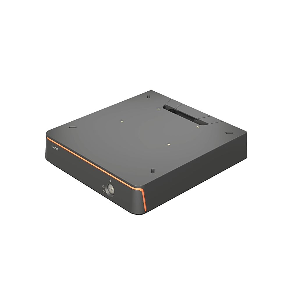 Cajón de Efectivo Mini SUNMI / ABS de Alta Resistencia / 3 Posiciones de Bloqueo / 9V-24V Autoajustable / 1,000,000+ Operaciones / 10 kg Capacidad de Carga / Reducción de Ruido <50dB