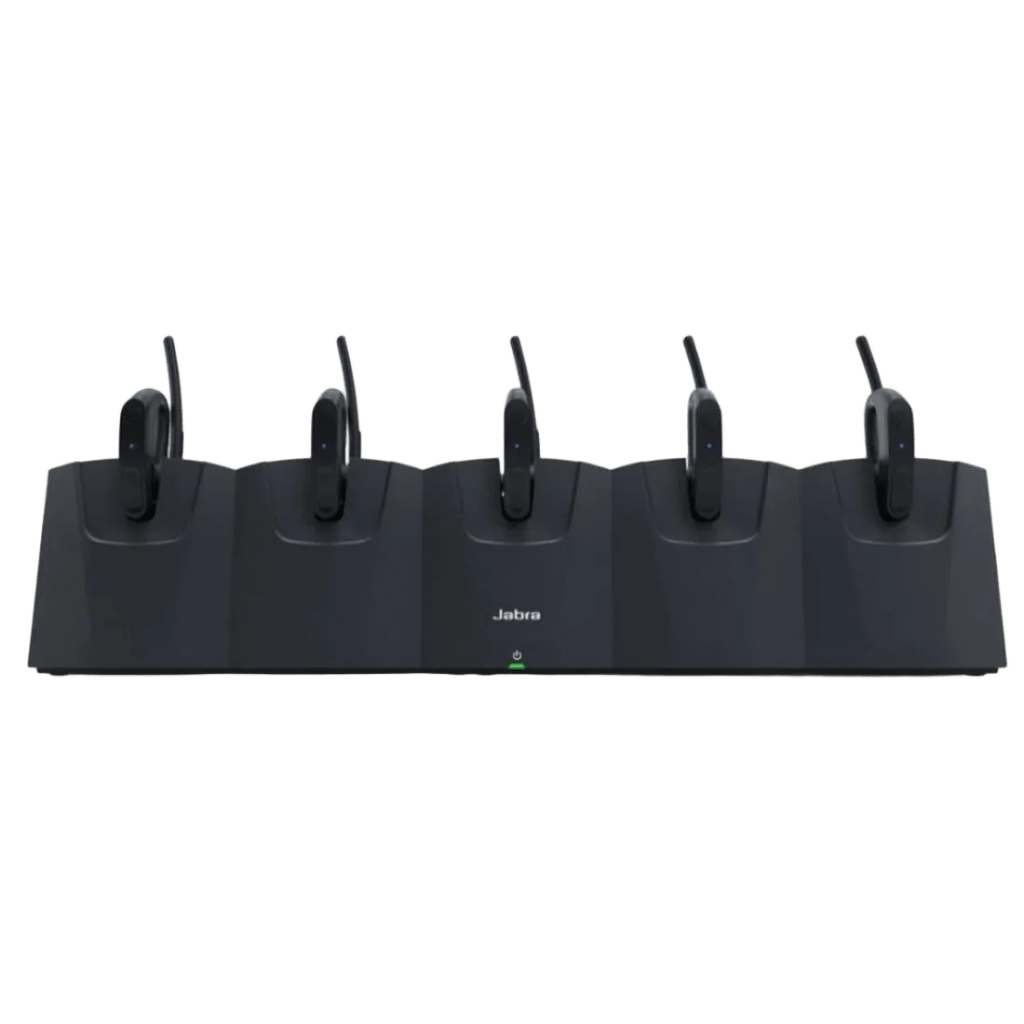 Estación de Carga / 5 Bays / Para Headset Perform 45 / Actualización Firmware USB / LED Indicadores / Rack 19 pulgadas / 2 Años Garantía