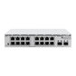 Switch MikroTik con 16 Puertos Gigabit Ethernet / 2 Puertos SFP+ 10G / Filtrado MAC y VLANs / SwOS Configuración Web