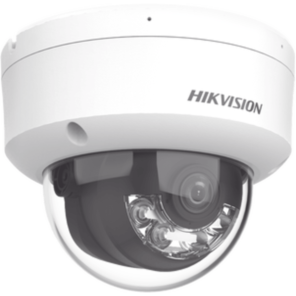 [Dual Light] Domo IP 2 Megapixel / Lente 2.8 mm / 30 mts IR + Luz Blanca / Micrófono Integrado / Antivandálico IK08 / ACUSENSE Lite / Exterior IP67 / H.265+/H.264+ / PoE / ONVIF (Profile S/T)
