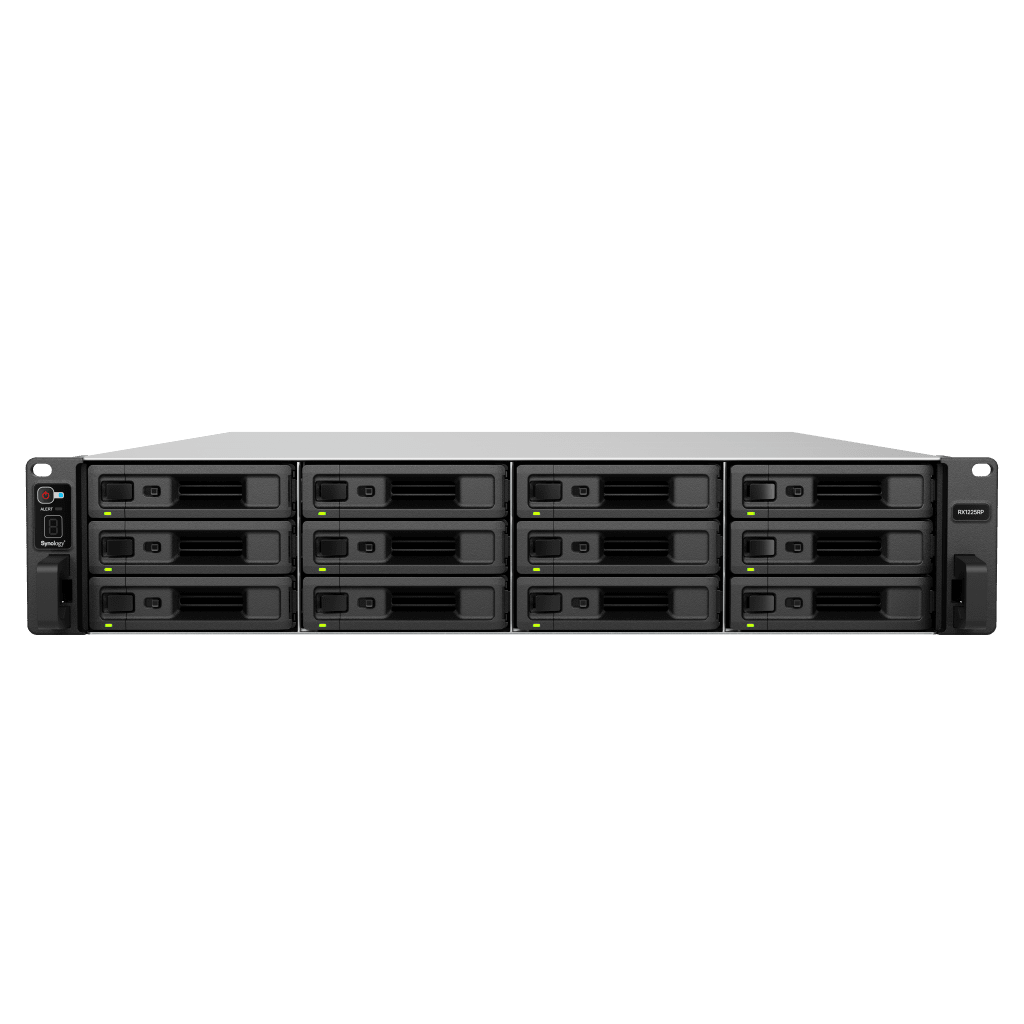 Unidad de Expansión Synology RX1225RP | 12 Bahías para Unidades 3.5" y 2.5" SATA HDD/SSD | Intercambio en Caliente | Fuente de Alimentación Redundante | Compatible con Synology DSM .