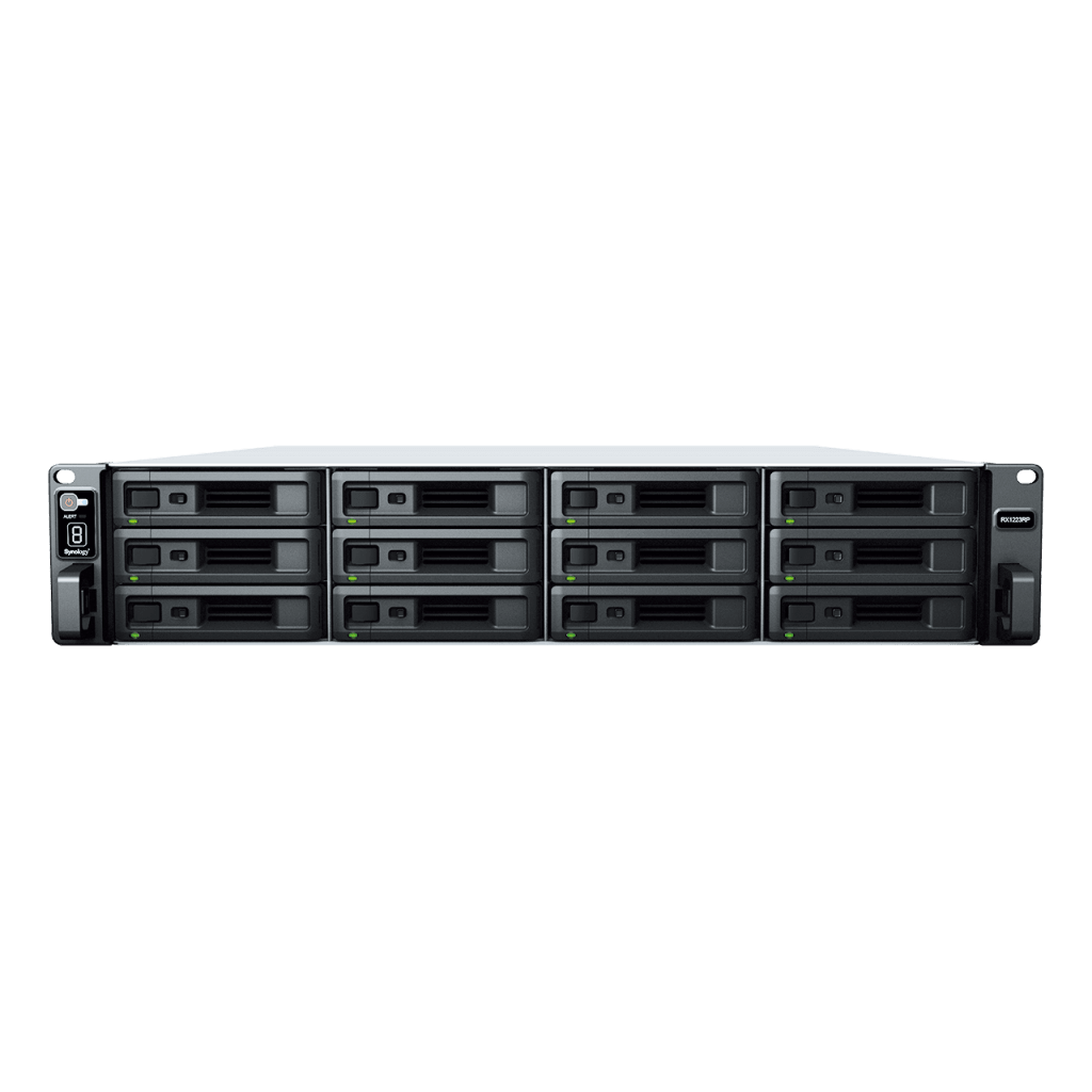 Unidad de Expansión RX1223RP | 12 Bahías HDD/SSD SATA 3.5" o 2.5" | Fuente de Alimentación Redundante | Compatible con Synology DSM | Plug-and-Play.