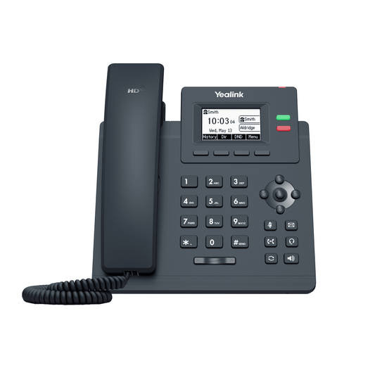 Teléfono IP Empresarial Yealink SIP T31P con 2 Líneas SIP y Conferencia de hasta 5 Participantes