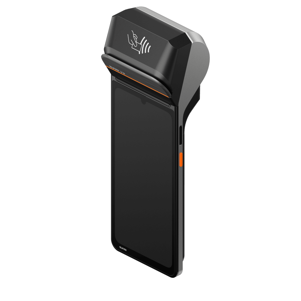Terminal Móvil Inteligente SUNMI V3 / Pantalla HD+ 6.75" / Procesador Qualcomm Hexa-Core / Impresora Térmica 58 mm / 3GB RAM + 32GB Almacenamiento / Android 13 / 4G LTE / Wi-Fi Dual Band /