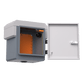 Gabinete de Acero Ventilado para Exterior 250 x 250 x 180 mm con Rieles DIN y 4 Placas Laterales para Montaje de Equipos por Fuera