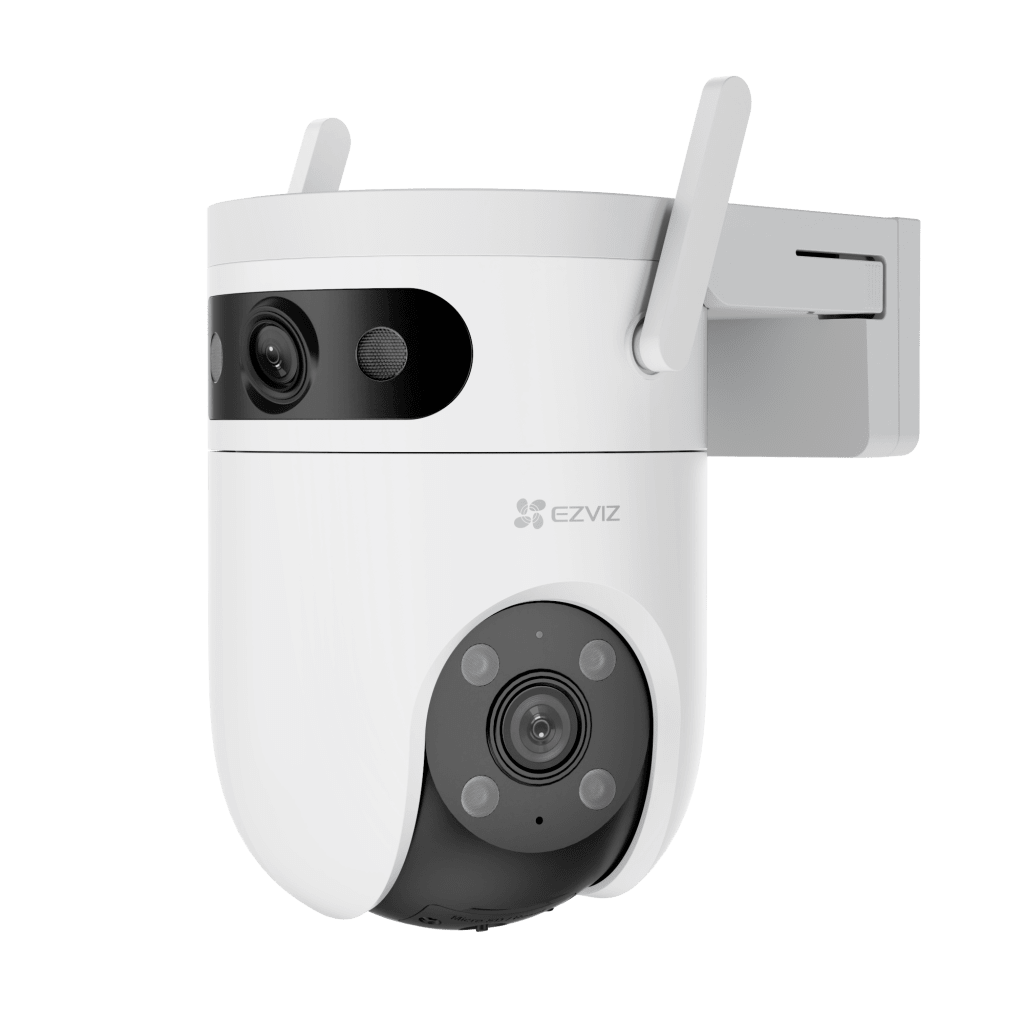 Cámara IP WiFi 6 (Doble Banda 2.4 GHz y 5 GHz) PT Dual-Lente / 3K (5mp + 5mp) / Visión Nocturna Color Hasta 40m / Detección IA Humano-Vehículo / Seguimiento Automático / Defensa Activa con Sirena y Luz Estroboscóp