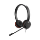 Jabra Evolve 30 II Duo MS con conexión USB C/A y 3.5mm, micrófono con cancelación de ruido y controlador en el cable con botones e indicadores LED (5399-823-369))