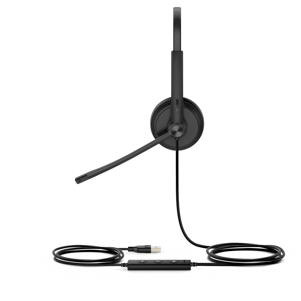 Diadema Alámbrica UH34 Dual de Yealink USB Compatible con Teléfonos IP y Computadoras.
