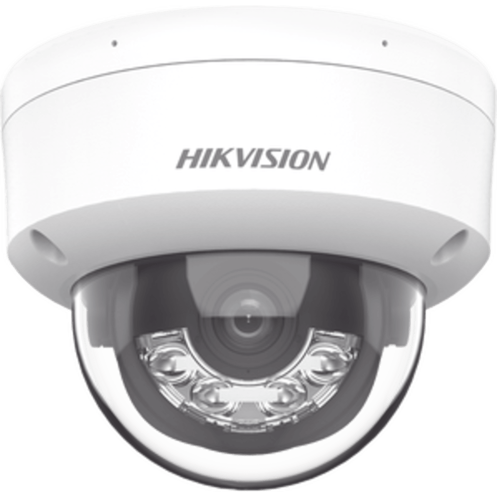 [Dual Light] Domo IP 2 Megapixel / Lente 2.8 mm / 30 mts IR + Luz Blanca / Micrófono Integrado / Antivandálico IK08 / ACUSENSE Lite / Exterior IP67 / H.265+/H.264+ / PoE / ONVIF (Profile S/T)