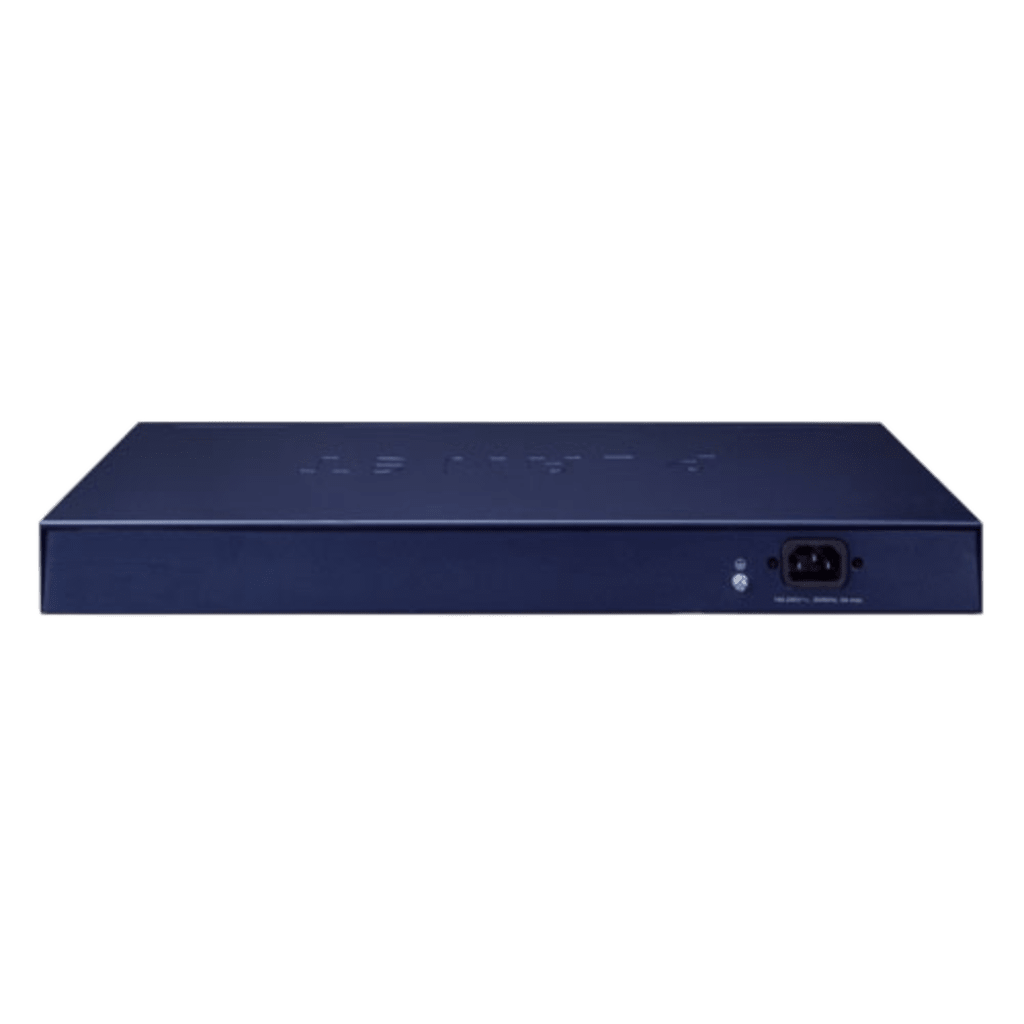 Switch PoE de 24 Puertos Gigabit 802.3af/at con Modo Extendido 250 m, 2 Puertos SFP 1000SX , Pantalla LCD para Configuración Básica, Hasta 300 W para PoE