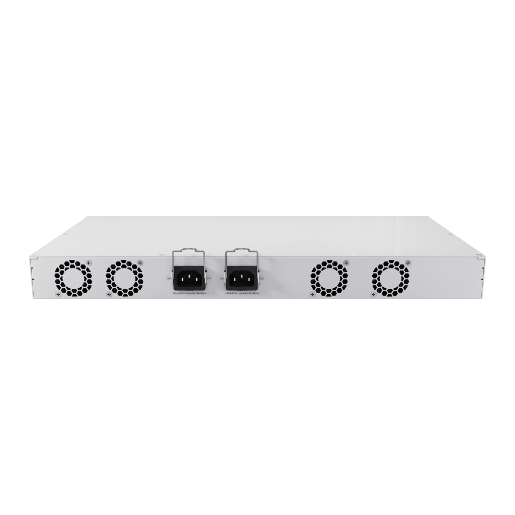 Switch de Red MikroTik CRS418-8P-8G-2S+RM / 17 Puertos Gigabit Ethernet / 8 Puertos PoE-out 802.3af/at / 2 Puertos SFP+ 10G / CPU Quad-Core 2.2 GHz ARM / RouterOS v7 / L3 HW Offloading / Alimentación Dual Redundante / USB 3.0