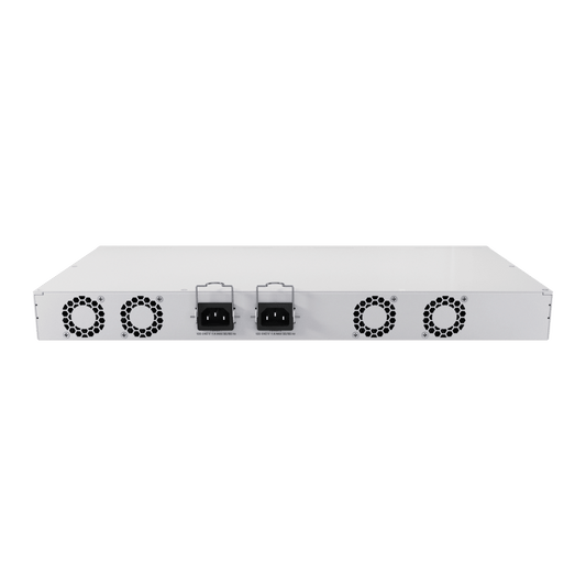 Switch de Red MikroTik CRS418-8P-8G-2S+RM / 17 Puertos Gigabit Ethernet / 8 Puertos PoE-out 802.3af/at / 2 Puertos SFP+ 10G / CPU Quad-Core 2.2 GHz ARM / RouterOS v7 / L3 HW Offloading / Alimentación Dual Redundante / USB 3.0