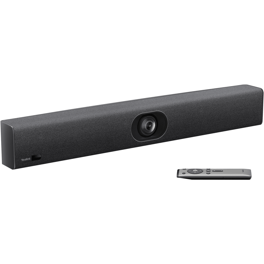 Barra de Videoconferencia Yealink UVC 40 E2 para Salas Pequeñas con IA Avanzada y Seguimiento Automático de Orador