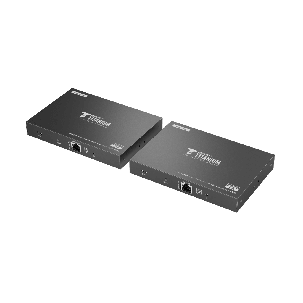 Kit extensor KVM (HDMI y USB) hasta 70 metros | Resolución 4K @ 60 Hz | Cat 6, 6a y 7 | IPCOLOR | CERO LATENCIA | HDR10 | Salida Loop | Puerto S/PDIF | Uso 24/7 | Transmite el Video y Controla tu DVR vía USB a distancia.