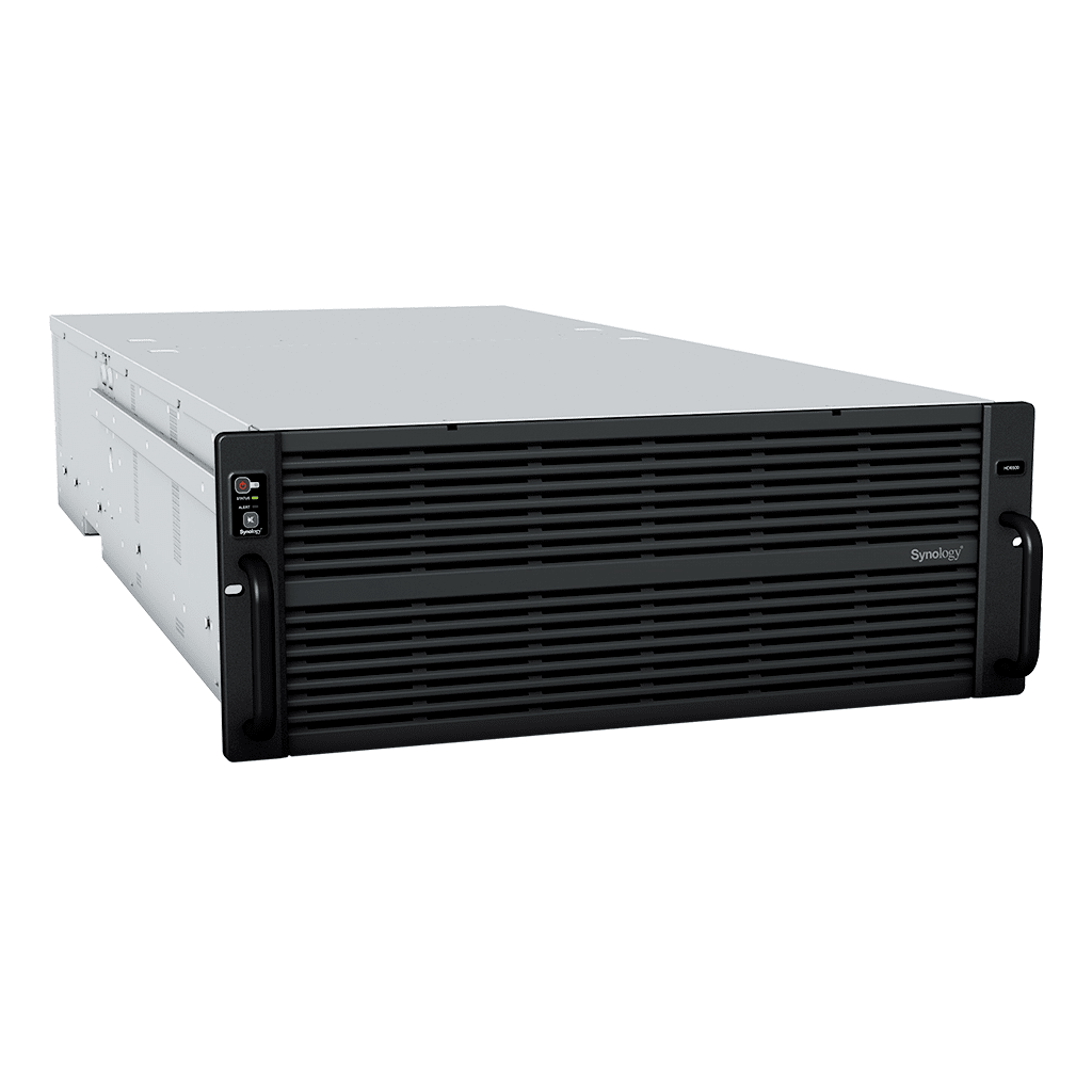 Servidor de Almacenamiento Synology HD6500 High Density 4U | 60 Bahías | Expansión hasta 300 Unidades | Procesadores Dual Intel Xeon Silver 10 Núcleos | Memoria DDR4 ECC RDIMM hasta 512 GB | Redes 10/25GbE | Fibre Channel | Garant&amp