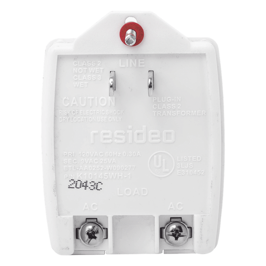 Transformador de pared 120 Vca a 9 Vca, 25 VA, Clase 2, con listado UL