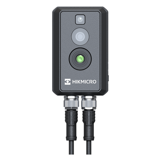 (HIKMICRO) Cubo IP Bi-Espectral / Térmica (256 X 192 / 2.1 mm) + Óptica (4 MP / 1.4 mm) / Rango: -20°C a 550°C / ±2°C Margen / PoE / IP67 / Ideal para Sites o Lugares Pequeños