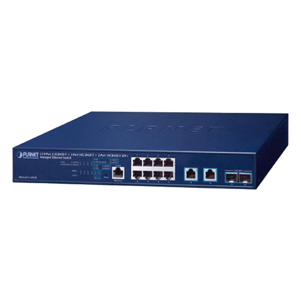 Switch Administrable Capa 3, 8 Puertos de 2.5G BASE-T, 2 Puertos de 10 G BASE-T, 2 Puertos SFP de 10 G