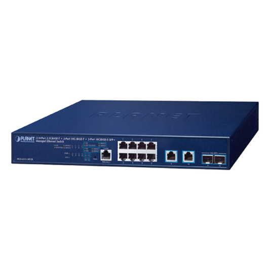 Switch Administrable Capa 3, 8 Puertos de 2.5G BASE-T, 2 Puertos de 10 G BASE-T, 2 Puertos SFP de 10 G