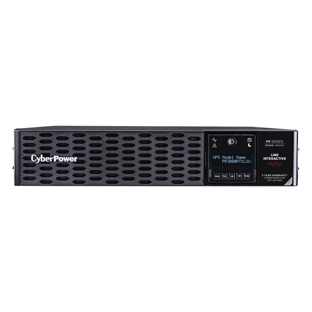 UPS de 3000 VA/3000 W, Topología Línea Interactiva, Entrada 120 Vca NEMA L5-30P, Onda Senoidal Pura, Torre o Rack de 2 UR, Con 8 Tomas 5-20R y 1 L5-30R