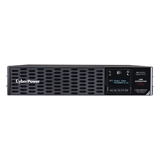 UPS de 3000 VA/3000 W, Topología Línea Interactiva, Entrada 120 Vca NEMA L5-30P, Onda Senoidal Pura, Torre o Rack de 2 UR, Con 8 Tomas 5-20R y 1 L5-30R