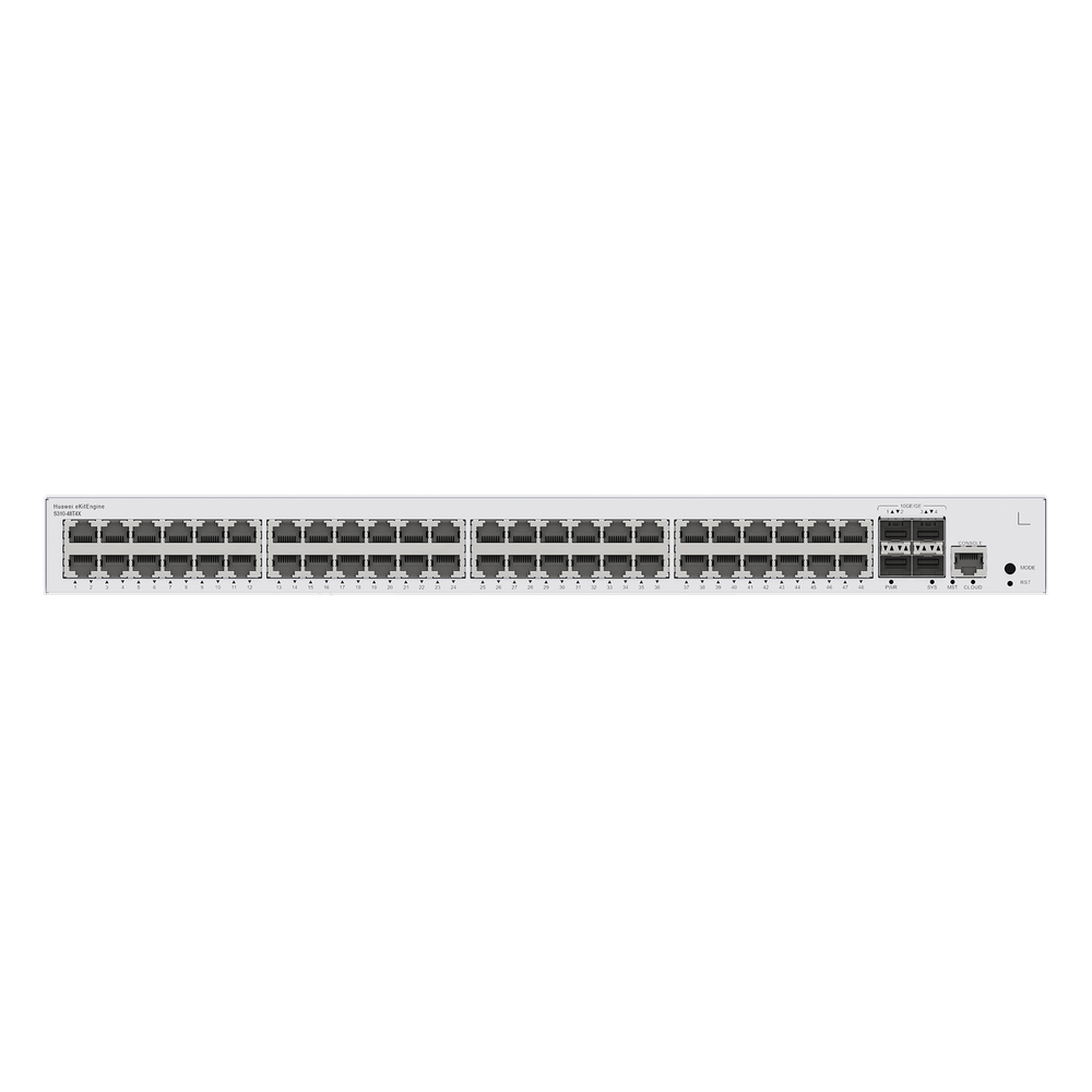 Switch de Distribución/Core Gigabit Administrable  Capa 3 / 48 puertos 10/100/1000 Mbps  / 4 Puertos 10GE SFP+ Uplink / ERPS / Rutas Estáticas / iStack / Administración Nube Gratis