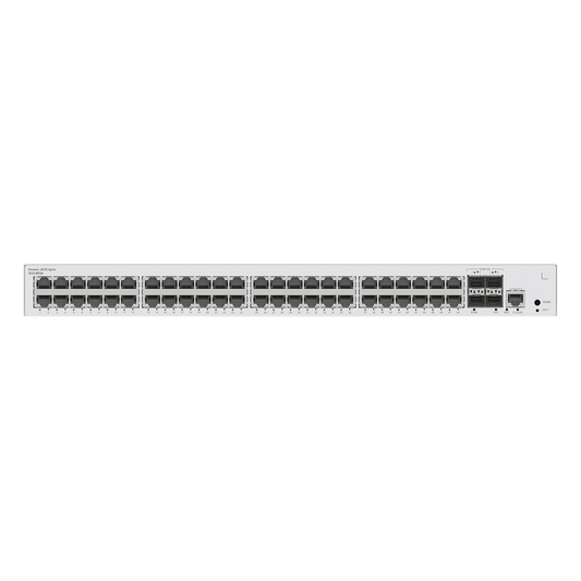 Switch de Distribución/Core Gigabit Administrable  Capa 3 / 48 puertos 10/100/1000 Mbps  / 4 Puertos 10GE SFP+ Uplink / ERPS / Rutas Estáticas / iStack / Administración Nube Gratis