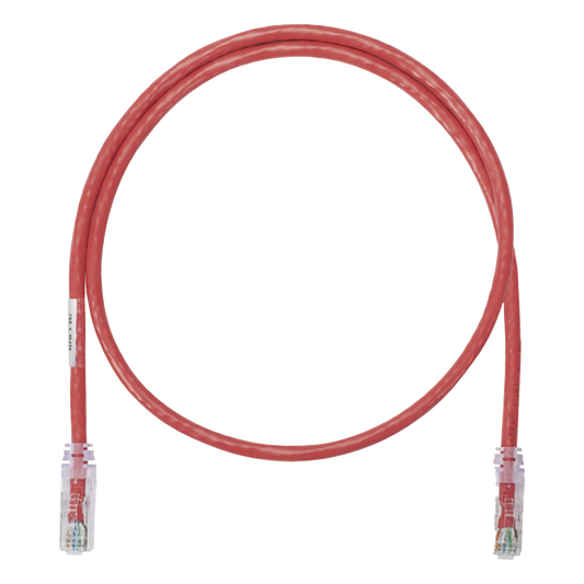 Cable de Parcheo UTP Categoría 6, con Plug Modular en Cada Extremo - 0.3 Metros (1 Pie) - Rojo