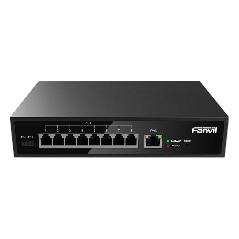 Switch PoE de 2 Hilos para telefonos Fanvil X303-2 , 8 puertos RJ11