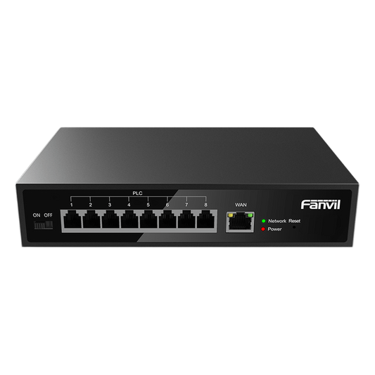 Switch PoE de 2 Hilos para telefonos Fanvil X303-2 , 8 puertos RJ11