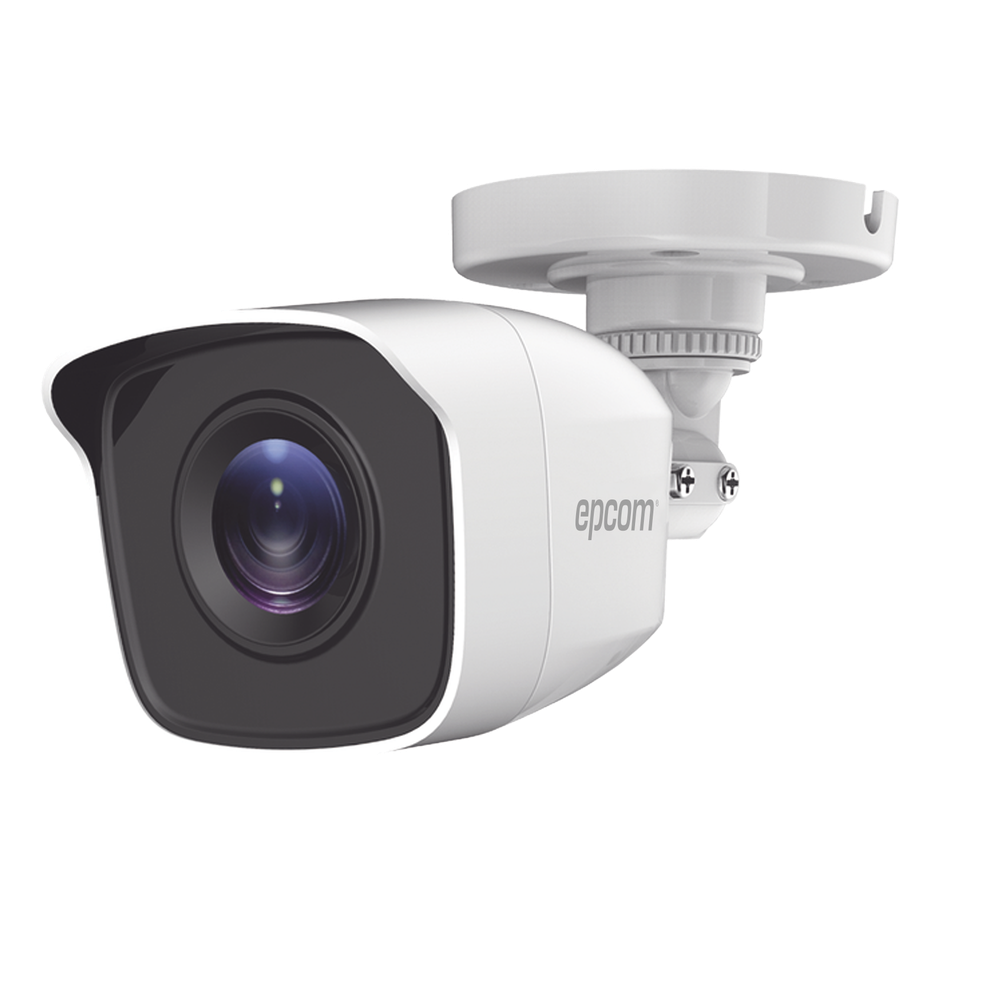 Bala TURBOHD 2 Megapíxeles (1080p) / Gran Angular 103° / Lente 2.8 mm / IR EXIR Inteligente 20 mts / Exterior IP66 / dWDR / TVI-AHD-CVI-CVBS / Policarbonato