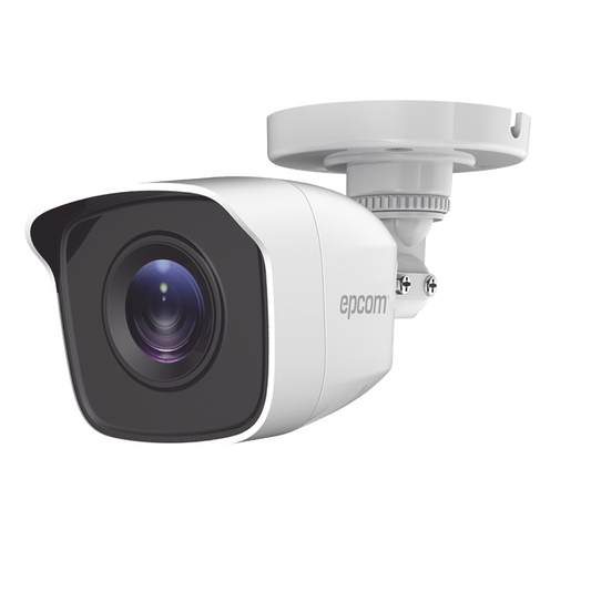 Bala TURBOHD 2 Megapíxeles (1080p) / Gran Angular 103° / Lente 2.8 mm / IR EXIR Inteligente 20 mts / Exterior IP66 / dWDR / TVI-AHD-CVI-CVBS / Policarbonato