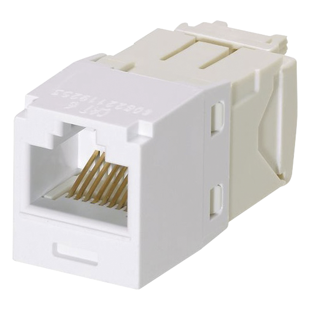 Conector Jack RJ45 Estilo TG, Mini-Com, Categoría 6, de 8 Posiciones y 8 Cables, Color Blanco