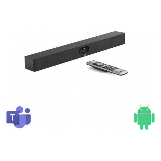 Barra de Videoconferencia Yealink A40 para Salas Medianas con Android 13 Integrado para Microsoft Teams - No Requiere PC - Incluye Control Remoto