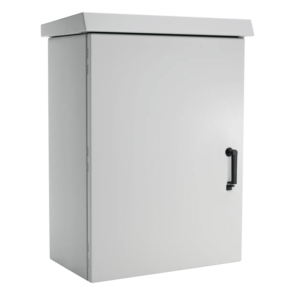 Gabinete Para Exterior OSP ComLine de 18 UR, 600 mm de Ancho, 500 mm de Profundidad De Aluminio, Color Gris Claro Con Protección NEMA 4/12/4X/3/3R; IP66