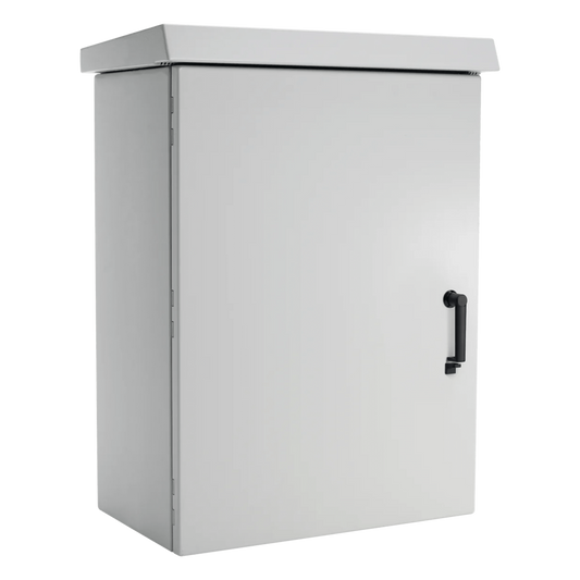 Gabinete Para Exterior OSP ComLine de 18 UR, 600 mm de Ancho, 500 mm de Profundidad De Aluminio, Color Gris Claro Con Protección NEMA 4/12/4X/3/3R; IP66