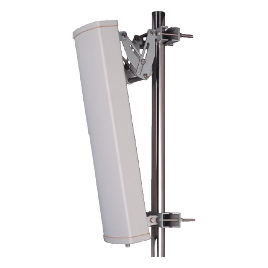 Antena sectorial para 2G, 3G, 4G y 5G de telefonía celular / 15 dBi / Multi Banda / Rango de Frecuencia (698-960 / 1710-2700 MHz).