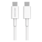 Cable USB-C a USB-C / 1 Metro (3.28 Pies) / Ideal para Celulares Android / Carga Rápida 3 Amp / Carga y Sincronización de Datos / 480 Mbps / 60 Watts