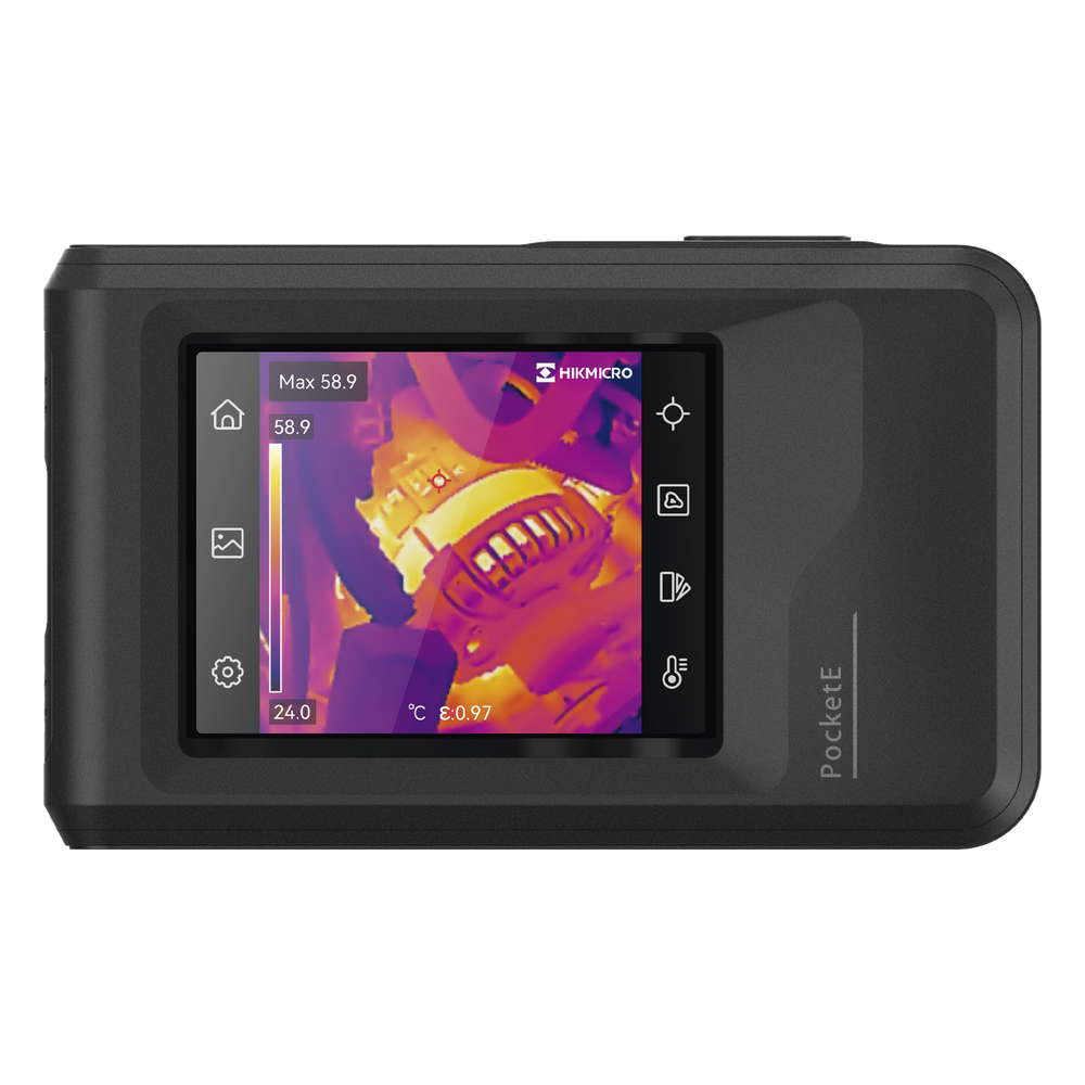 POCKET-E - Cámara Termográfica Portátil Lente Térmico 1.35 mm (96 x 96) pixeles / Lente Optico (640 × 480) / WiFi / IP54 / Memoria interna 4 Gb / Hasta 4 Horas de Funcionamiento Continuo