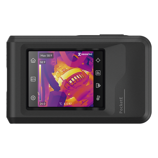 POCKET-E - Cámara Termográfica Portátil Lente Térmico 1.35 mm (96 x 96) pixeles / Lente Optico (640 × 480) / WiFi / IP54 / Memoria interna 4 Gb / Hasta 4 Horas de Funcionamiento Continuo