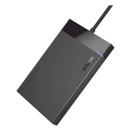 Carcasa de Disco Duro 2.5'' (Enclosure) | Velocidad SATA 3.0 de hasta 6 Gbps | Compatible con SATA 2.0/1.0 | Velocidad USB 3.0 de hasta 5 Gbps | Compatible con USB 2.0 y 1.1 | SATA I II III, HDD, SSD de hasta 10TB.