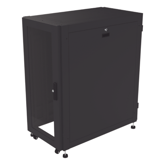 Gabinete Profesional para Telecomunicaciones de 24UR, 600 mm de Ancho x 1000 mm de Profundidad, Se envía el Gabinete Armado.