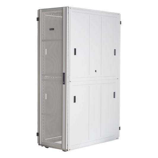 Gabinete FlexFusion™ XGL (Light) para Centros de Datos, 42 UR, 800 mm de Ancho, 1070 mm de Profundidad, Fabricado en Acero, Color Blanco